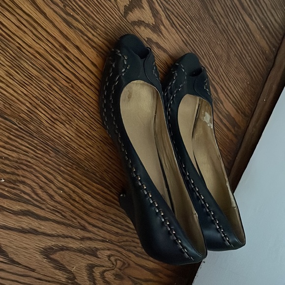 Seychelles Peep Toe Shoes, Black Size 8 - Picture 2 of 6